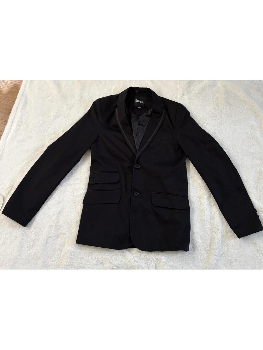 GUESS Men’s Black 2-Button Slim Fit Blazer Suit Jacket Size Small